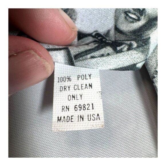 Retro Ralph Marlin Elvis Presley 100% Polyester Necktie Made In USA Vintage 1994 - Picture 6 of 6